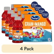 (4 pack) Ocean Spray® Cran-Mango™ Cranberry Mango Juice Drinks, 10 fl oz Bottles, 6 Count