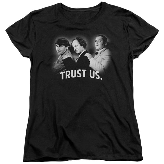 Three Stooges - Turst Us - Women's Short Sleeve Shirt - Small