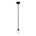 thumbnail image 2 of Hunter - Xidane 1-light Matte Black, Mini Pendant Light, Dimmable, Mid Century Modern Style, Globe Shaped, for Bedrooms, Dining, Living Rooms - 19508, 2 of 8