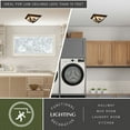 thumbnail image 3 of Bryce 14-in W Bronze Rustic Deer Flush Mount Ceiling Light Fixture, 3 of 11