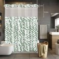thumbnail image 5 of Eucalyptus Leaves No Hooks Shower Curtain with Snap-in Liner Spring Pastoral Vintage Green Leaf Shower Curtains for Bathroom, Waterproof, Easy Install, Washable 72"x84", 5 of 9
