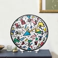 thumbnail image 4 of Yayeee Wall Clock Battery Operated 9.5" Silent Quartz Non-Ticking for Living Room Decor, Blue Triangles, 4 of 8
