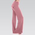 thumbnail image 2 of Bovemsi Casual Pants for Women Women's Solid Color Button Pocket Wide Leg Yoga Beach Trousers with Pockets, 2 of 9