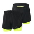 thumbnail image 2 of Lixada Pantalones cortos para correr 2 en 1 para hombre Entrenamiento activo transpirable de secado rápido, 2 of 7
