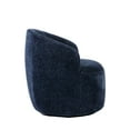 thumbnail image 2 of Swivel Barrel Chairs Accent Chair, 360° Swivel Single Armchair Round Lounge with Backrest for Living Room,Chenille Fabric (Dark Blue), 2 of 8