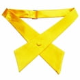 thumbnail image 3 of TOPTIE Nœud Papillon Croisé Ajustable en Polyester pour Uniforme Scolaire pour Femmes, Or, 3 of 9