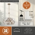 thumbnail image 4 of Euclid 20" 3 Light Pendant Aged Brass, 4 of 12