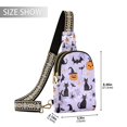 thumbnail image 2 of FORMRS Womens Crossbody Sling Bag Travel Daypack Shoulder Chest Backpack, Purple Halloween Pumpkin, 2 of 7