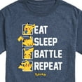 thumbnail image 3 of Pokémon - Eat Sleep Battle Repeat - Men's Short Sleeve Graphic T-Shirt, 3 of 5