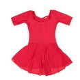 thumbnail image 2 of Leveret Girls Short Sleeve Skirt Leotard Red S (6-8), 2 of 2