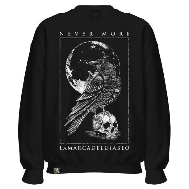Sudadera Negra Sin Gorro Chica Nevermore