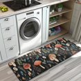 thumbnail image 3 of Brown Mushroom Flower Black Pattern Kitchen Rug Mat,Kitchen Runner Rugs Non Skid Washable,Decorative Kitchen Floor Mats for Kitchen,Sink,Laundry,17"x47.2", 3 of 7