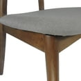 thumbnail image 5 of Noble House Currant Fabric Upholstered Dining Chairs, Set of 4, Walnut and Light Gray, 5 of 9