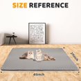 thumbnail image 2 of Cat Litter Mat Double Layer Waterproof Urine Proof Trapping Mat 1 Pack (Gray, 45x27 Inch), 2 of 8