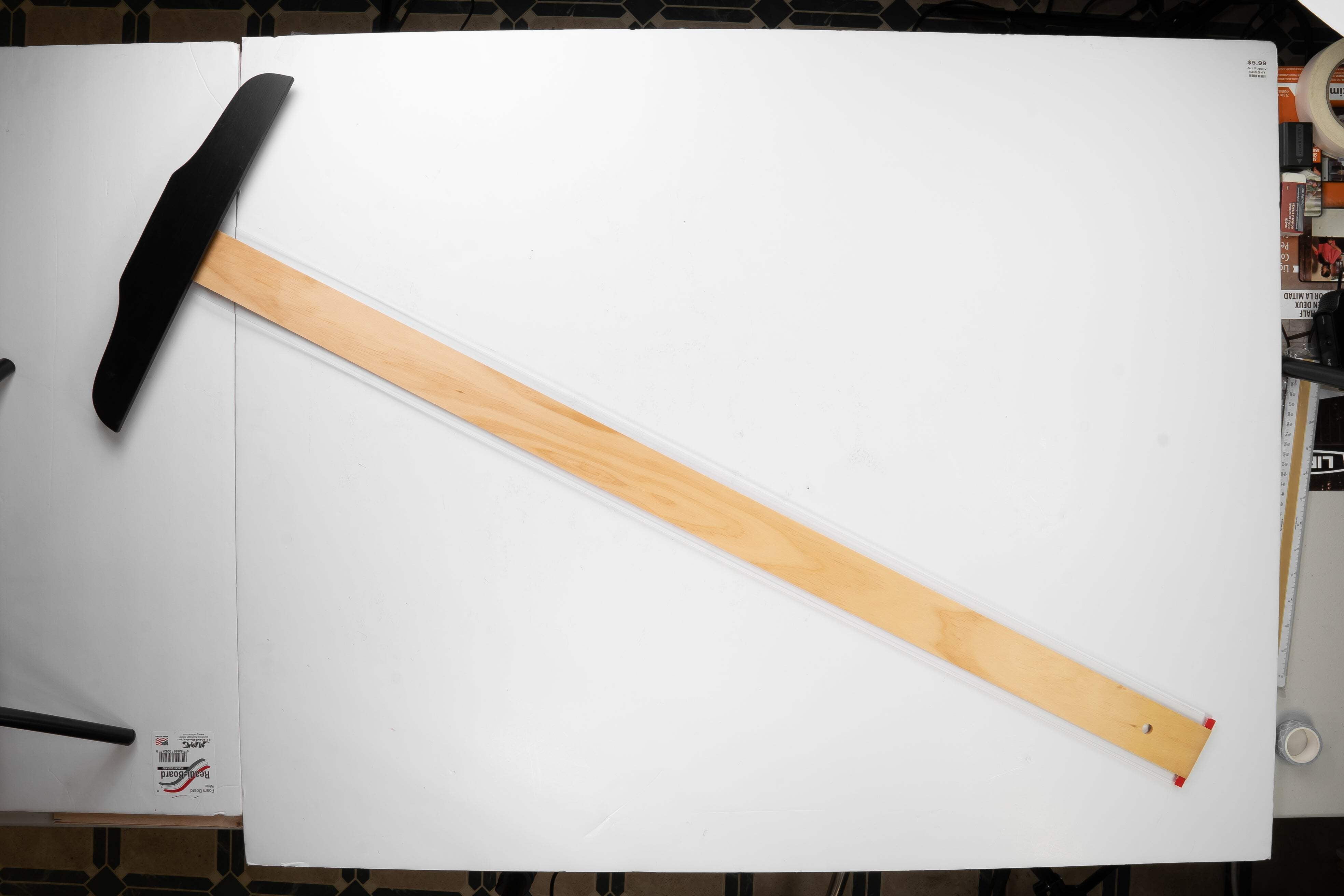 Pacific Arc, 18 Inch T Square, Traditional Maple Blade with Acrylic Edge
