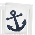 thumbnail image 2 of Sweet Jojo Designs Sailor Blue and White Fleece Milestone Baby Blanket 3 Piece Set, 2 of 6