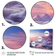 thumbnail image 3 of Designart "Pink Purple Sky Photo Pastel Dream " Landscapes Floater Framed Wall Art Living Room, 3 of 7