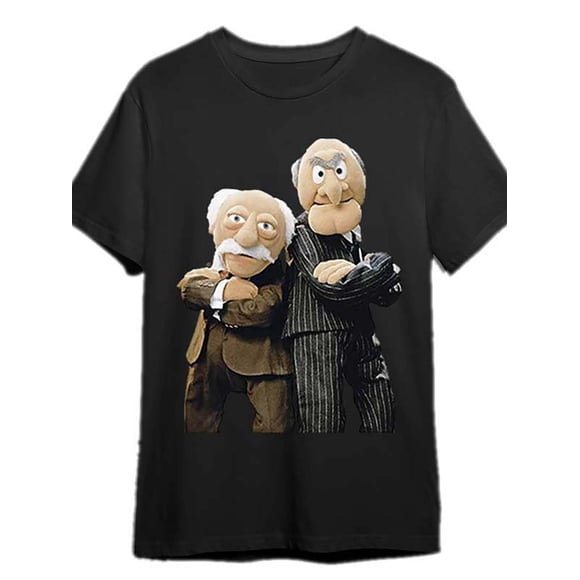 T-shirt à Manches Courtes Décontracté en Coton 100 % avec Motif Imprimé Vibrant pour Hommes The Muppets Statler& Waldorf