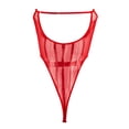thumbnail image 4 of Gibobby Ropa interior mujer sexy Conjunto de Ropa Interior Sexy para Mujer Lenceria Erotica De Encaje con Cuello Sensual Lenceria Sexy para Mujer(Rojo, XG), 4 of 5