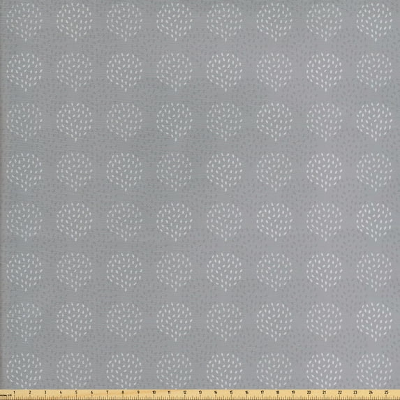 Abstract Sofa Upholstery Fabric by the Yard, Neutral and Minimal Design of Drop Shaped Spots in Muted Tones, Decorative Fabric for DIY and Home Accents, Purpleblue Taupe by Ambesonne