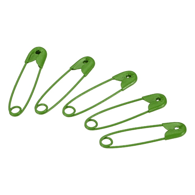 Uxcell Safety Pins 0.98 Inch Metal Small Sewing Pins Green 200Pcs