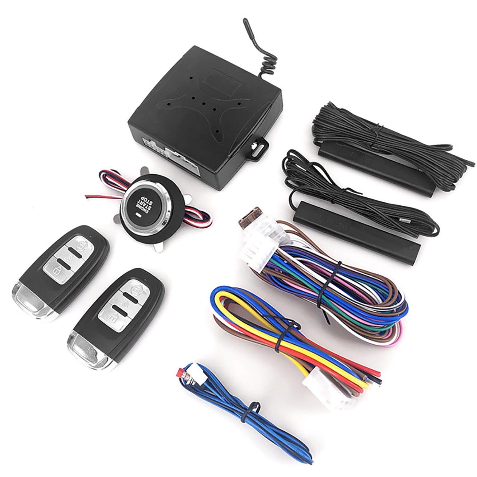 jsaierl 12V Car Keyless Entry Onebutton Engine Start Alarm System