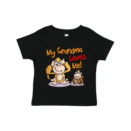 

Inktastic My Grandma Loves Me Monkey Gift Toddler Boy or Toddler Girl T-Shirt