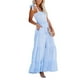 thumbnail image 5 of Txlixc Mujeres Verano Maxi Vestido Adultos Sexy Sin Mangas Tie-up Spaghetti Straps Rayas Vestido de Una Pieza Vacaciones Txlixc  Estilo de ocio, 5 of 9