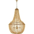 thumbnail image 3 of Currey And Company 9000-1231 Penelope 6 Light 27" Wide Beaded Empire Chandelier - Beige /, 3 of 6
