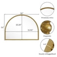 thumbnail image 3 of Dressing Mirror for Wall Decor with Double-row Beaded Frame, Gold, 32"x24", 3 of 4