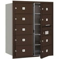 thumbnail image 2 of 10 Door High Recessed Mounted 4C Horizontal Mailbox with 9 Doors and 2 Parcel Lockers in Bronze with USPS Access - Front Loading, 2 of 2