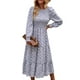 thumbnail image 1 of Vestido Midi Con Estampado Floral de Poliéster Elegante Manga Larga ANGGREK, 1 of 6