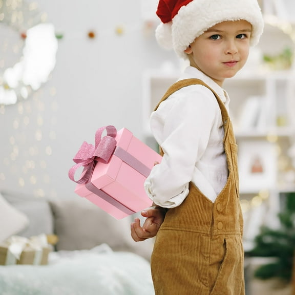 Gift Boxes with Lids, Square Present Box with Decorative Ribbon for Wedding Favors, Birthday, Baby Shower, Christmas, Valentine's Day and All Occasion Party Decor