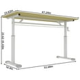 thumbnail image 2 of 47"x 23" Adjustable Study Desk for Teens & Adults, Multi-Purpose Office Desk with Round Table Corner and Wide Foot Stand, Home Office Desk, Compact Design, Natural, 2 of 9