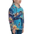 thumbnail image 3 of Haiem Colorful Underwater Plant Turtle Pattern Boys Hoodie, Youth Pullover Hooded Sweatshirt, Kangaroo Pocket Hoodie for Kids Girls -X-Large, 3 of 6