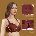 thumbnail image 2 of FallSweet Front Close Push Up Bra Wireless Lace Brassiere Multiway Full Coverage, 2 of 5