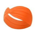 thumbnail image 5 of Unisex Sports Running Fitness Headband Sweatproof Elastic Cotton Hair Band for Yoga Gym Workout Soft Twisted Knot Turban Headwrap, Orange 9x3 Inch, 5 of 5
