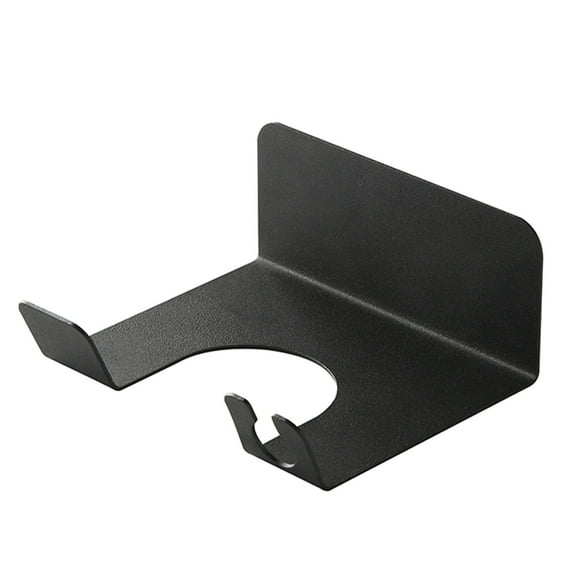 melotizhi Hair Dryer Holder Adhesive Blow Dryer Holder Wall Mounted Hair Dryer Rack No Drilling Dryer Hanger For Bathroom Decor, Black