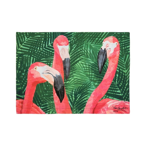 Flamingos Printed Single Placemat, 13.5" x 19"