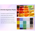 thumbnail image 7 of 4 Pack 28 Grids Clear Plastic Organizer Box Container Craft Storage with fixed Dividers for Beads Organizer Art DIY Crafts Jewelry Fishing Tackles, 7 of 7