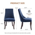 thumbnail image 2 of MIKIBAMA Upholstered Accent Chair for Dining Room with Curved Solid Wood Legs,Set of 2 (Blue), 2 of 5