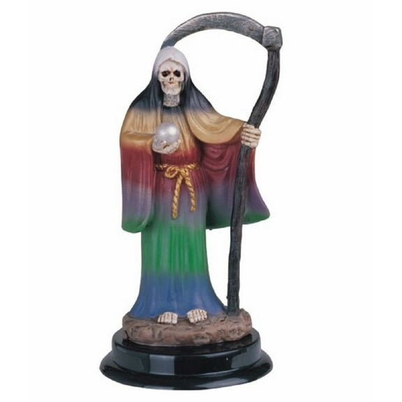 FC Design 5"H Rainbow Santa Muerte Holding Scythe Statue Our Lady of the Holy Death Figurine Religious Decoration Holy Figurine Religious Decoration