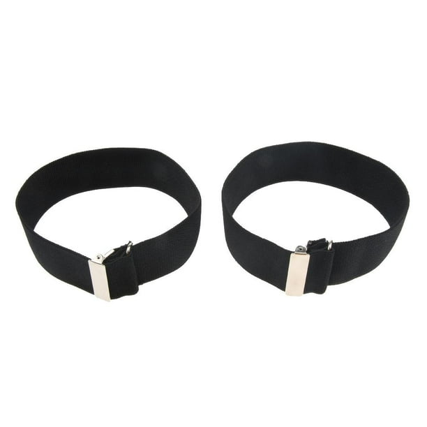 Slip Elastic Shirt Sleeves Holder Arm Band Adjustable Arm Garter Black