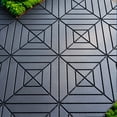 thumbnail image 3 of Plastic Interlocking Deck Tiles,44 Pack Patio Deck Tiles,12"x12" Square Waterproof Outdoor All Weather Use, Outdoor and Indoor Patio Decking Tiles for Poolside Balcony Backyard, Dark Grey, 3 of 6