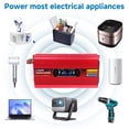thumbnail image 5 of 1500W 3000W Peak Power Inverter Modified Sine Wave DC 12V to AC 110V 120V Car Converter Adapter USB Charger 2 AC Outlets 2 USB LCD Display for Car, RV, Camping & Home Backup Red, 5 of 9