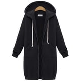 Byte Legend Women's Autumn Thin Jacket Casual Long Hoodies Sweatshirt with Pockets Plus Size Zip Up Coat