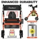 thumbnail image 2 of Andador plegable BlessReach con asiento para personas mayores, capacidad de 203 kg, ruedas de 20 cm, asiento grande de 45 cm, altura ajustable en 6 posiciones, andador de aluminio resistente (rojo), 2 of 5