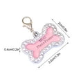thumbnail image 5 of Personalized Pet ID Tags Durable Shape Of Bone Anti-lost Customizable On Both Sides Diamond For Dogs Engraved Listing 0.8*1.3*0.2in, 5 of 9