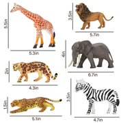 14 Piece Safari Zoo Animal Toys, Realistic Jungle Wild Plastic Figurines Educational Playset for Toddlers