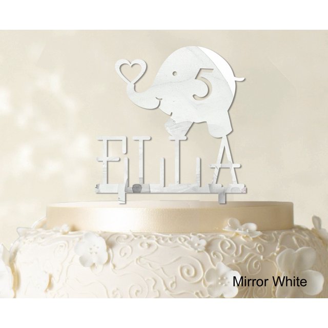 Custom Birthday Cake Topper Personalized Mirror Cake Topper Color Option Available 5-7 Inches Wide